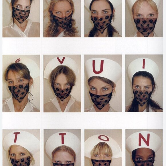 LOUIS VUITTON - EXTREMELY RARE, AUTHENTIC, ICONIC, LACE, MONOGRAM FACE MASK - Picture 15 of 16